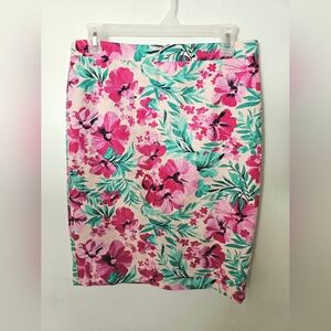 J Crew Printed basketweave skirt